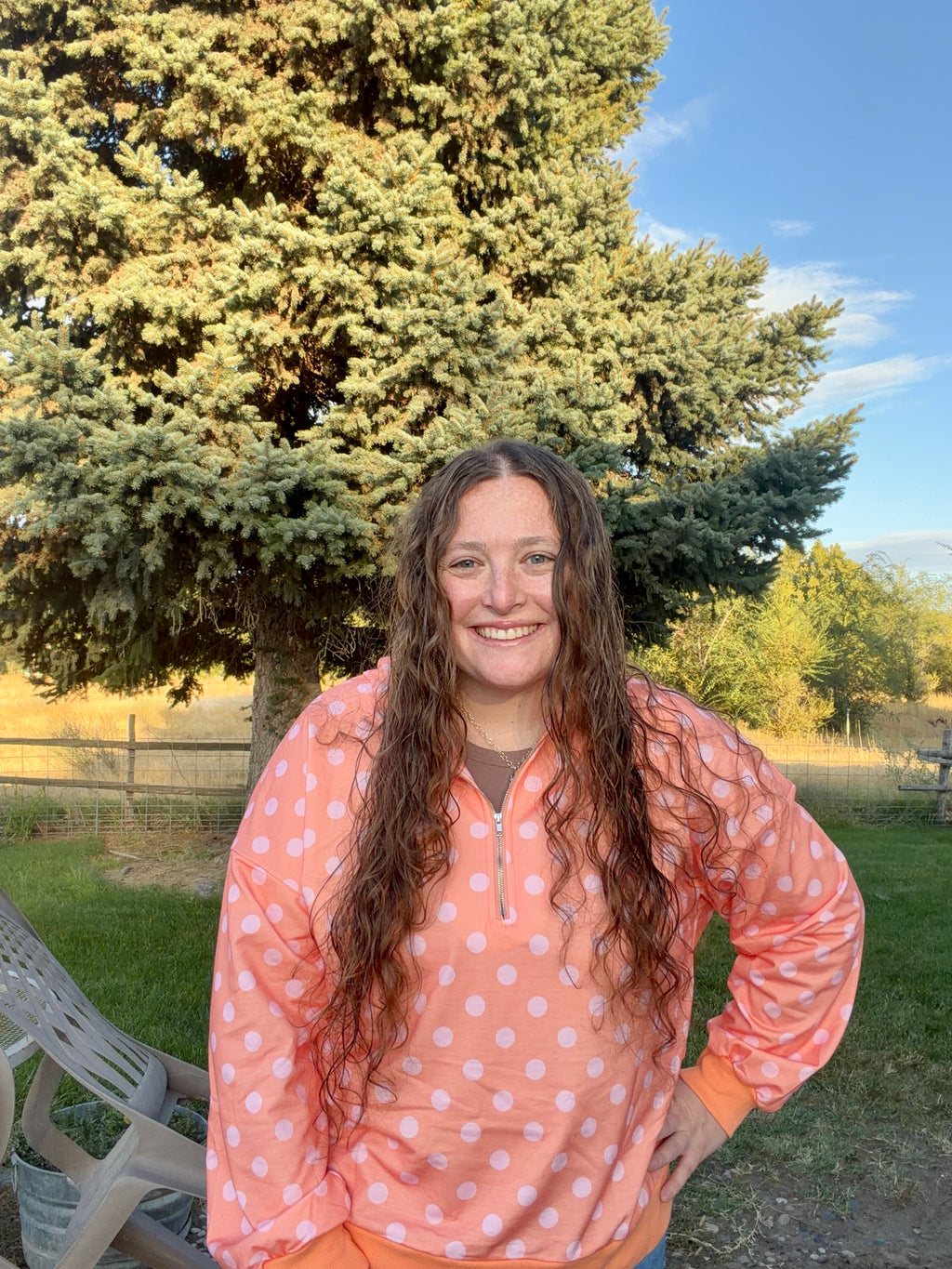 Polka Dot Qtr Zip