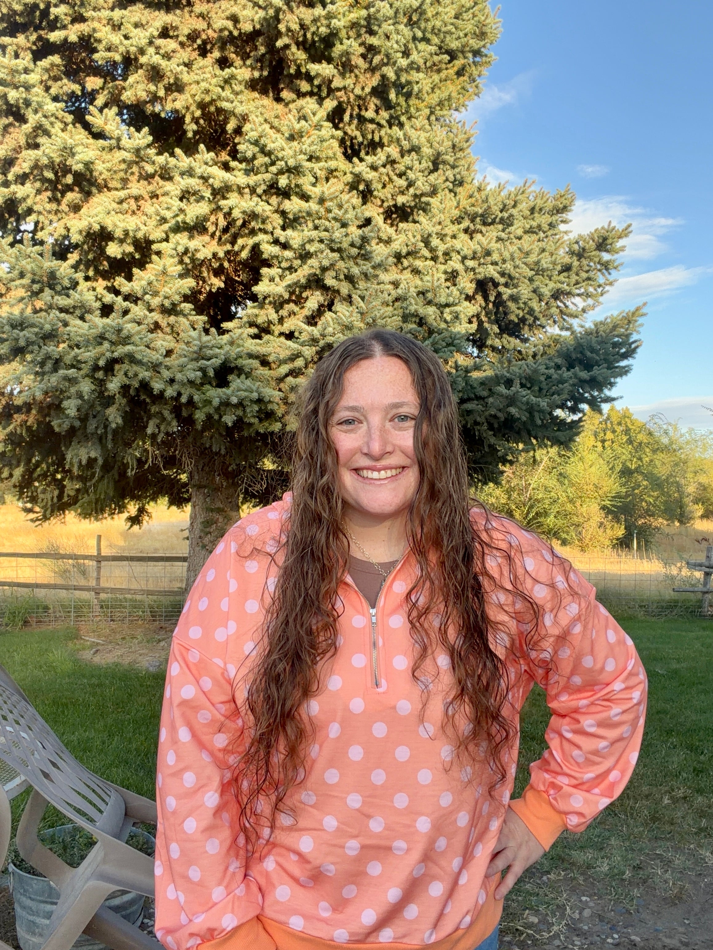 Polka Dot Qtr Zip