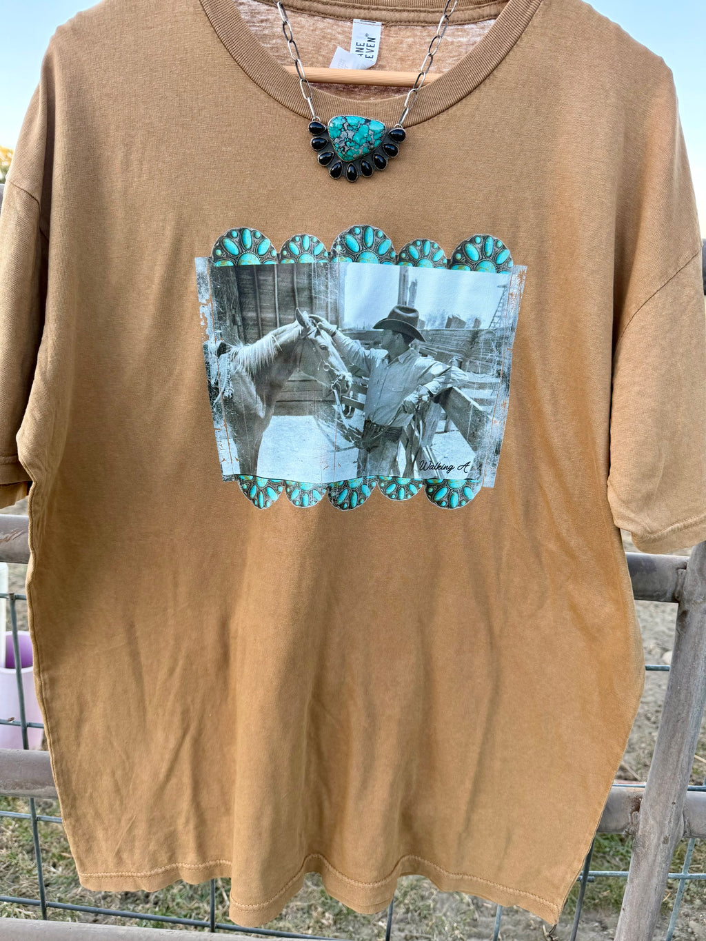 Turquoise Cowboy Graphic Tee