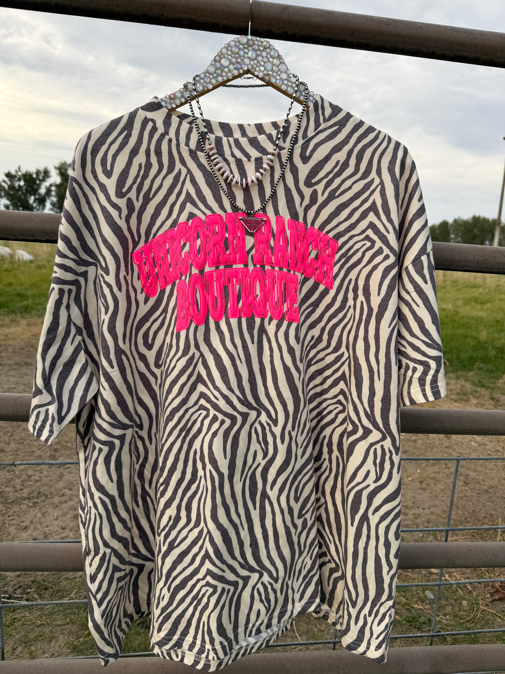Unicorn Ranch Zebra Tee