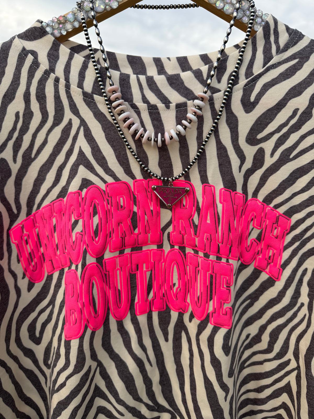 Unicorn Ranch Zebra Tee