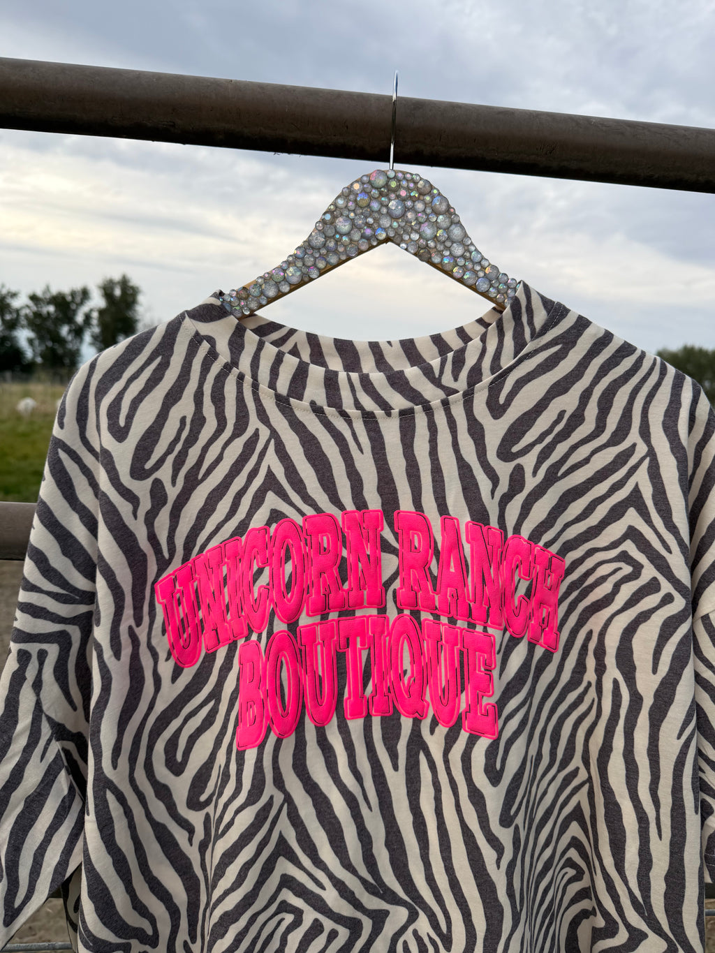 Unicorn Ranch Zebra Tee