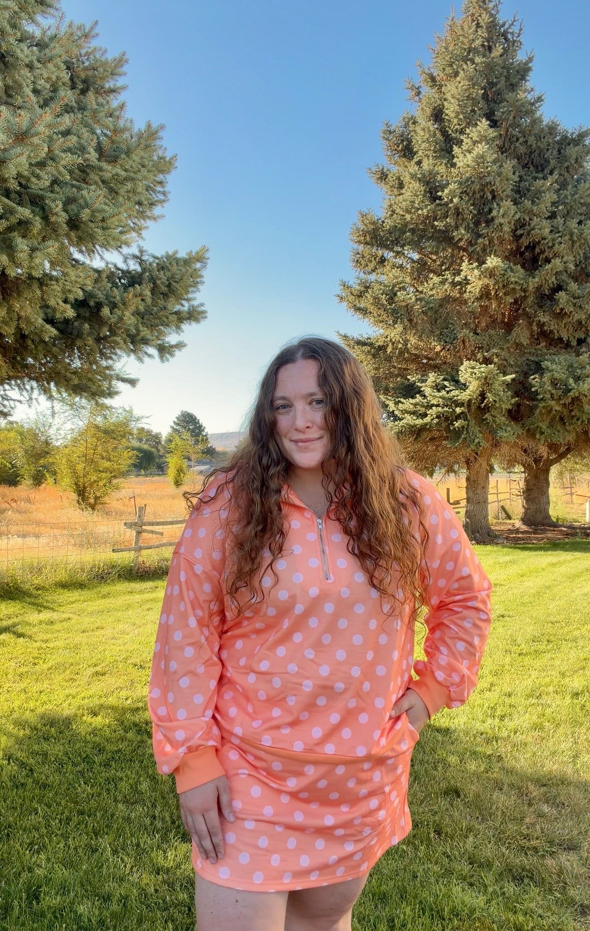 Polka Dot Qtr Zip