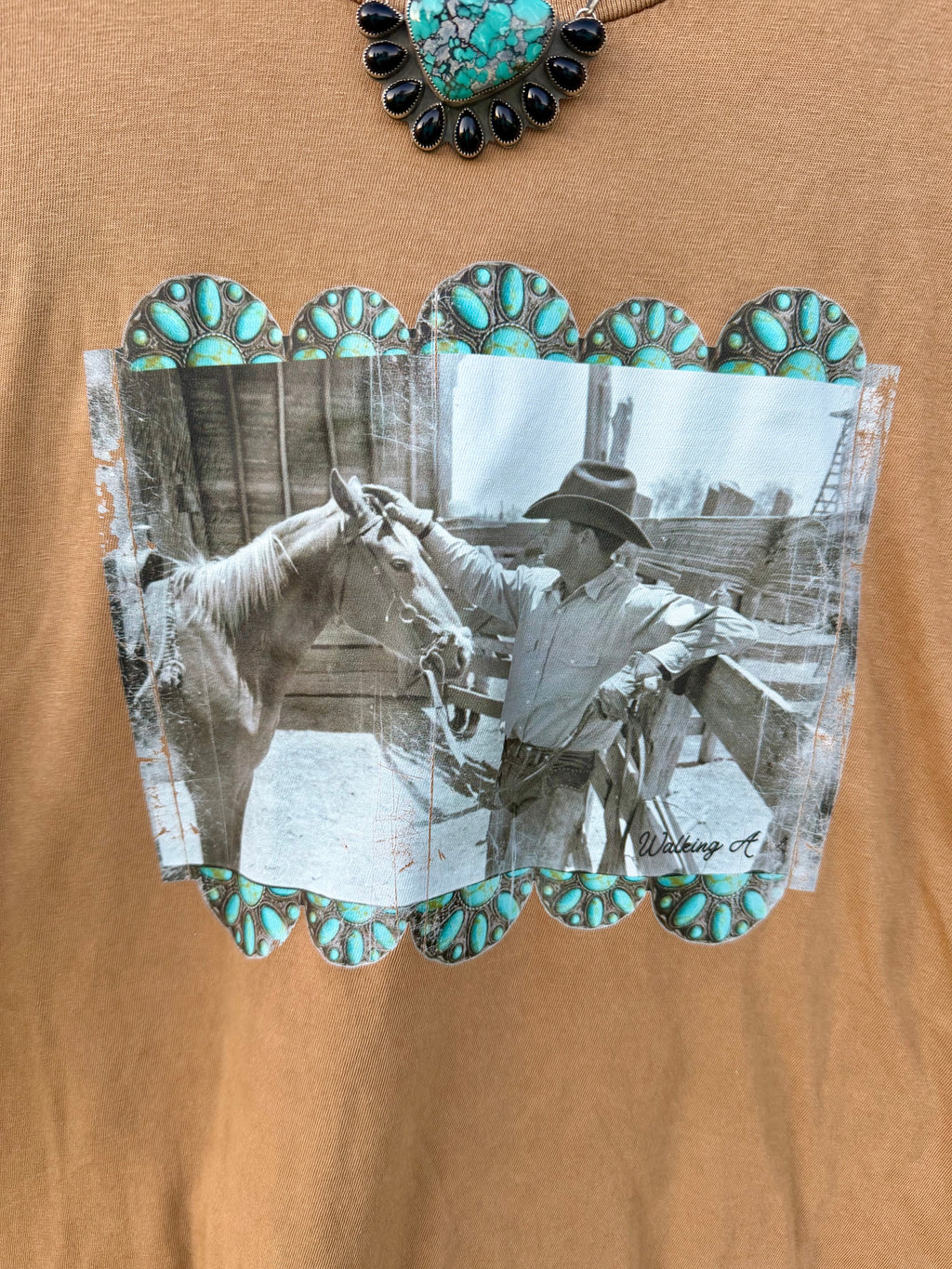 Turquoise Cowboy Graphic Tee