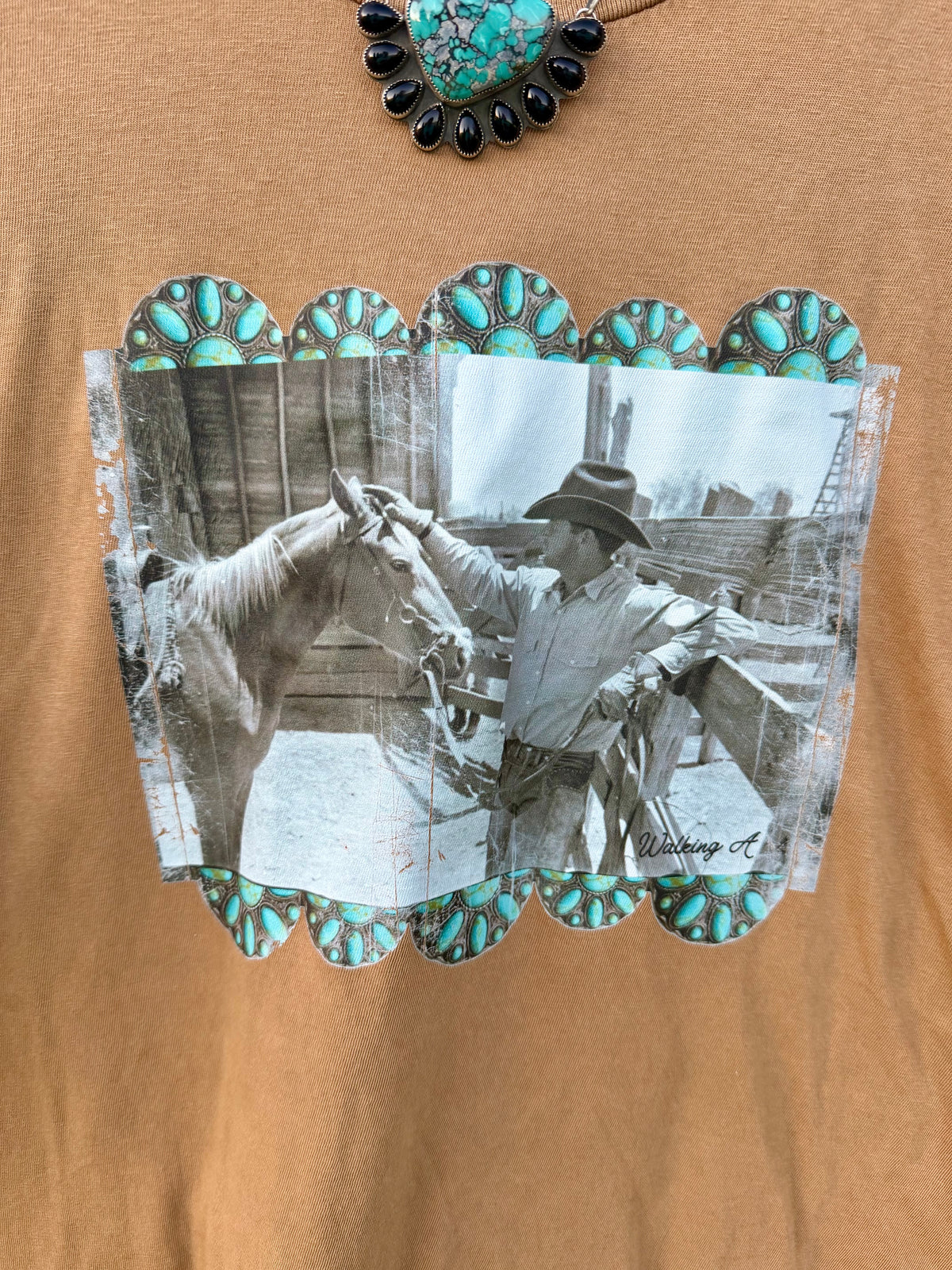 Turquoise Cowboy Graphic Tee