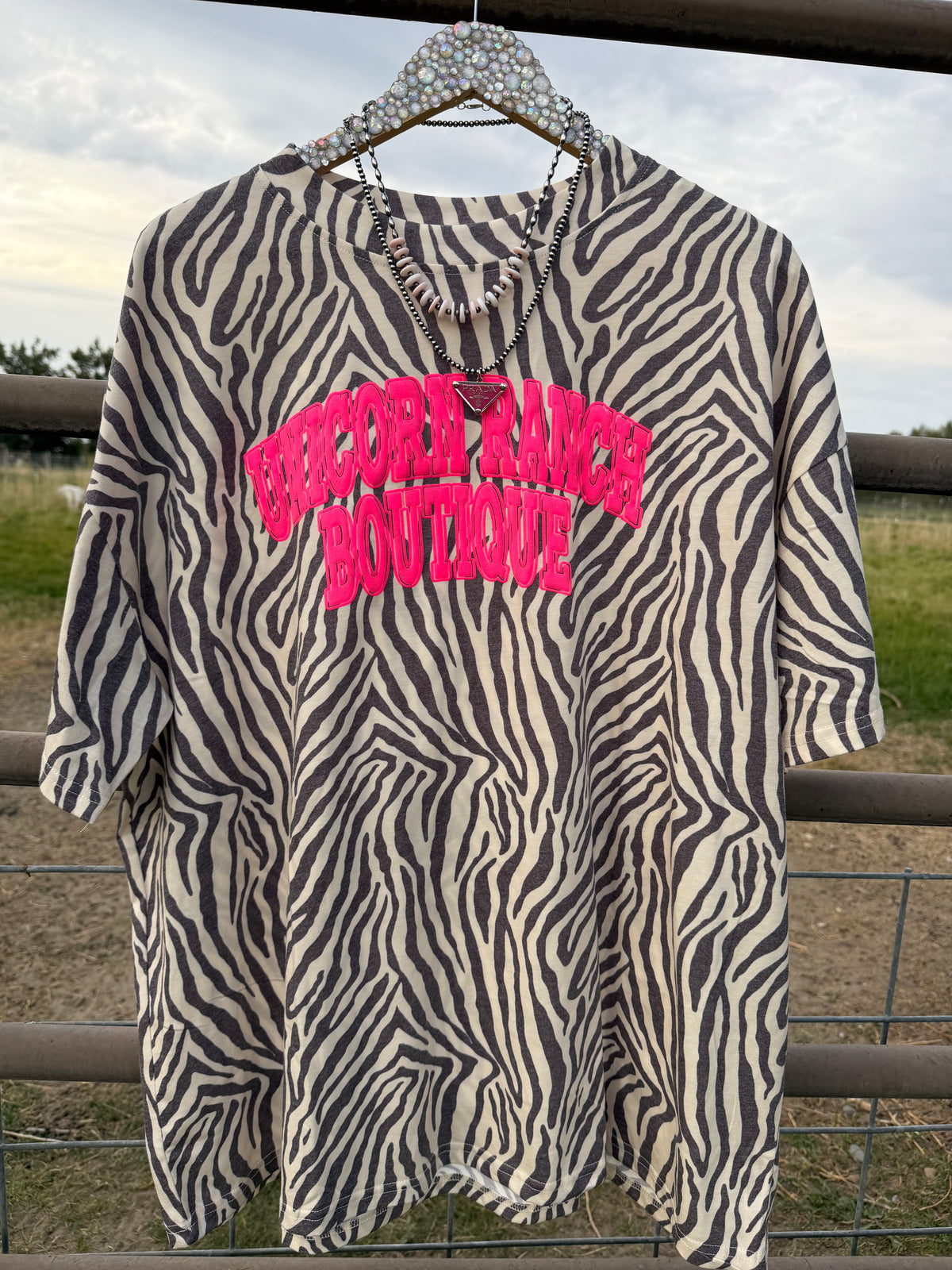 Unicorn Ranch Zebra Tee