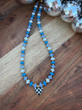 Checkered Heart Necklace