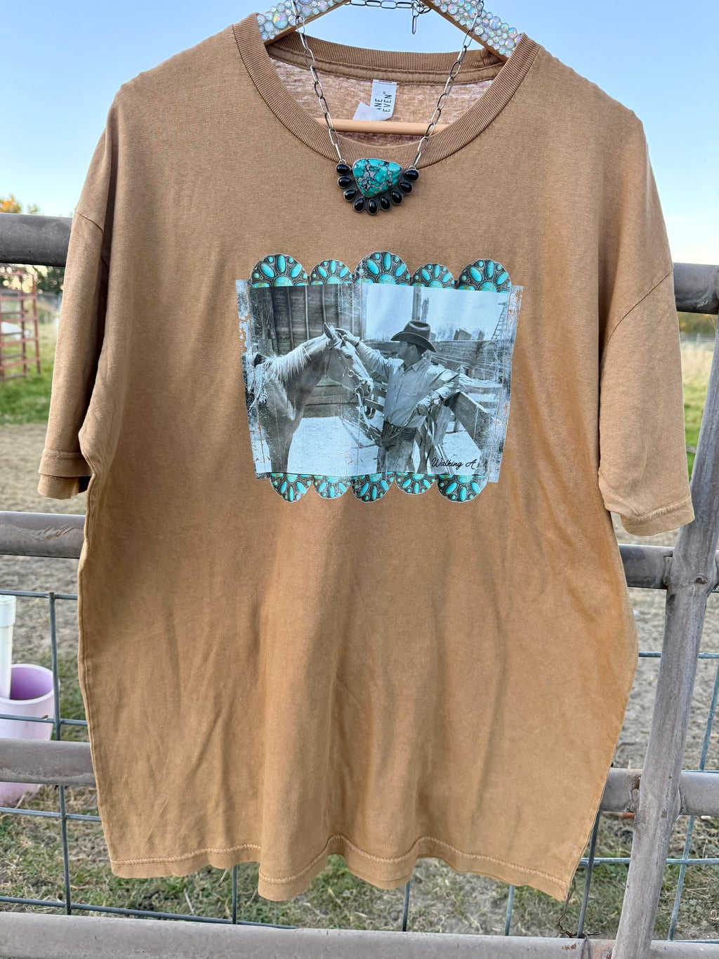 Turquoise Cowboy Graphic Tee