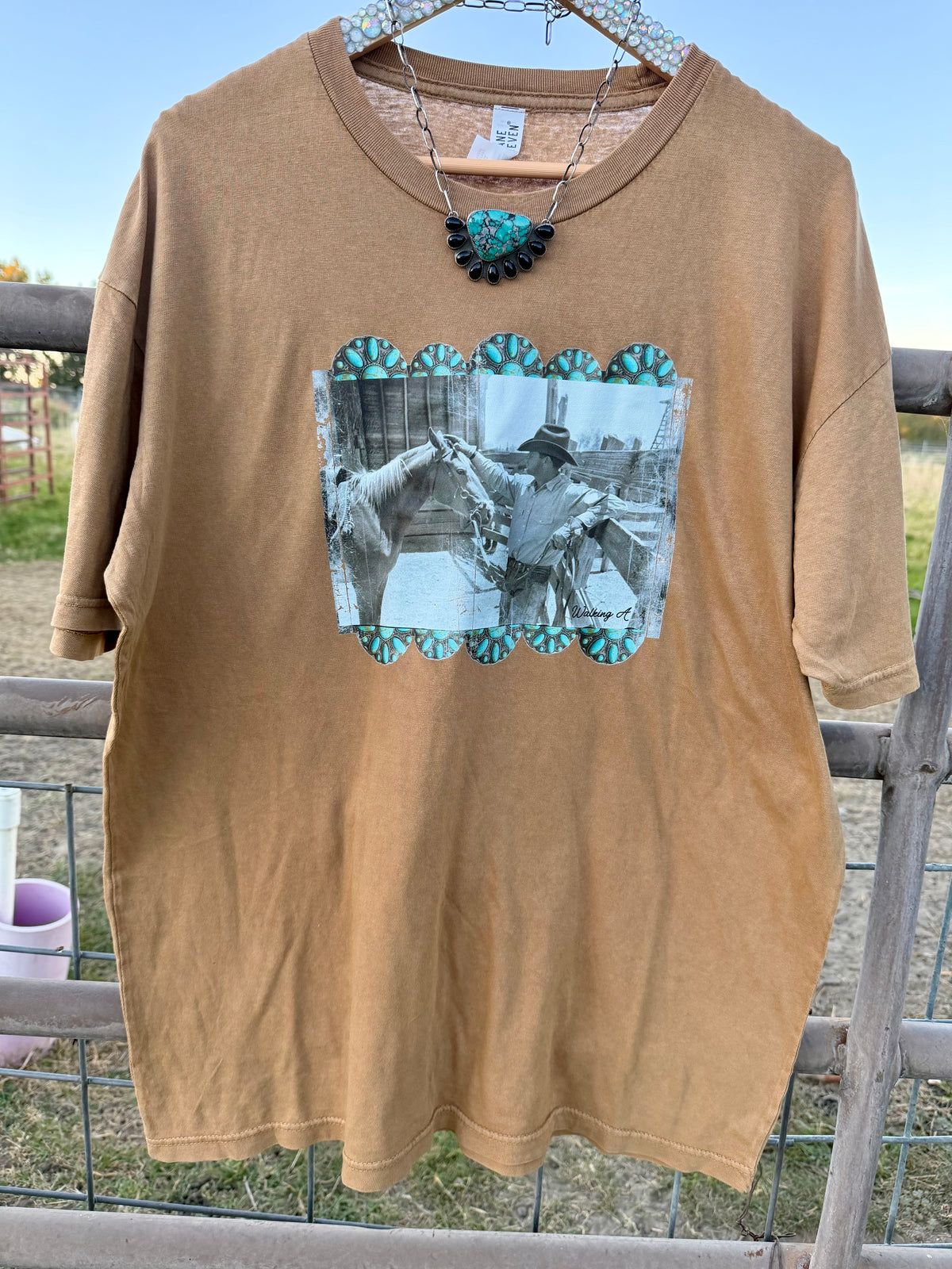 Turquoise Cowboy Graphic Tee